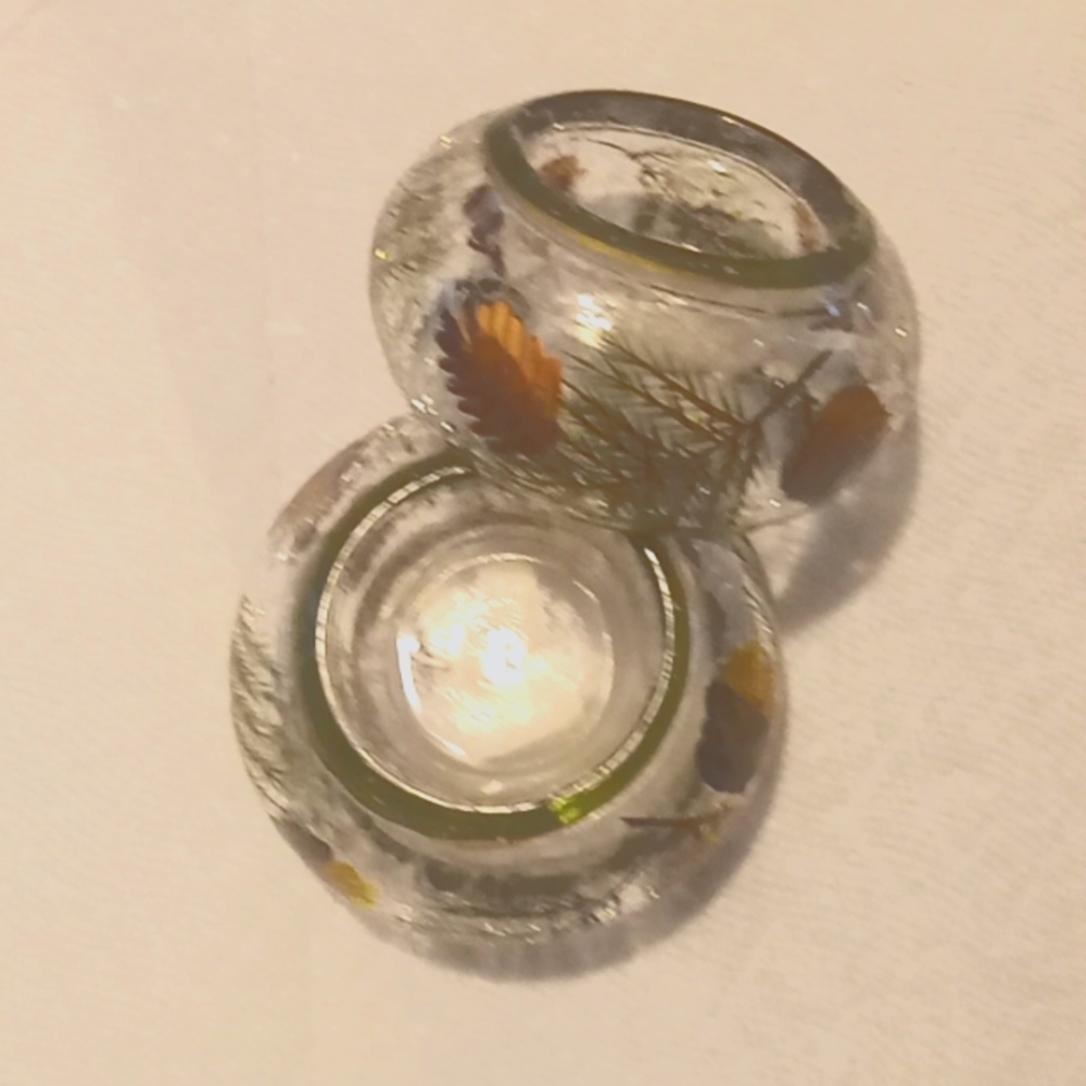 Yankee candle,  candle holders fall print new